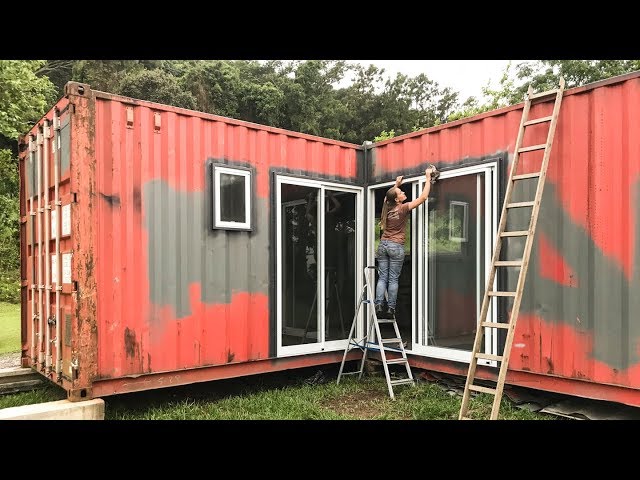 Shipping Container - How to Install Aluminum Doors - Living Tiny Project Ep. 011