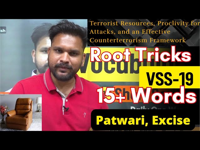 VSS-19 | Root Word Tricks✅ Most Important English Vocabulary For Punjab Patwari, Excise Inspector