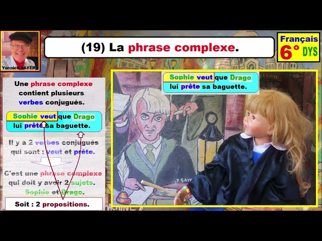La phrase complexe | Grammaire française cm2 6ème dys  # 19