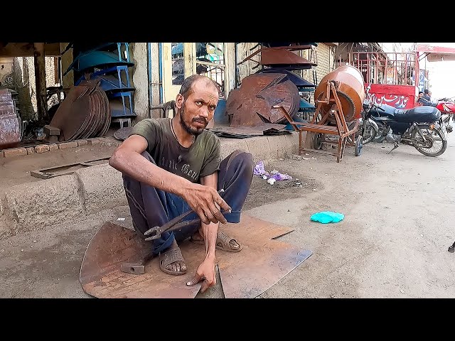 Amazing Process of Manufacturing Wheelbarrows out of Old Oil Drums