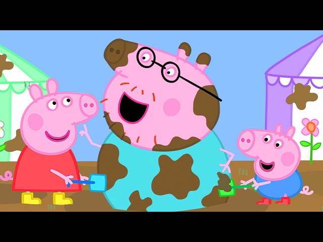 Peppa Pig Makes Mudcastles instead of Sandcastles