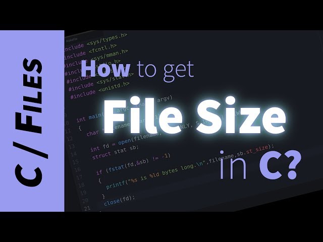 How to get a file's size in C? (stat, fstat, fileno)