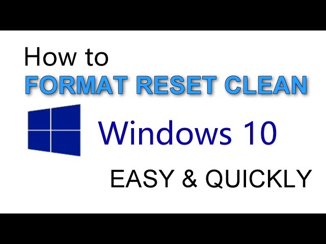 How to FORMAT YOUR PC WITHOUT SOFTWARE👉Reset your Windows 10 and make it like New AGAIN