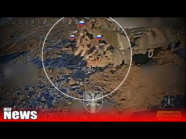 A drone turned a tank into a mass grave for the enemy🔥Ukraine war footage