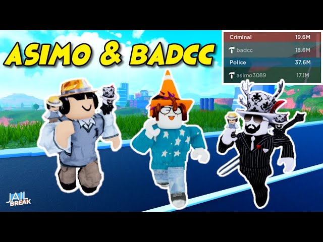 Playing with ASIMO and BADCC, they gave me .. (Roblox Jailbreak)