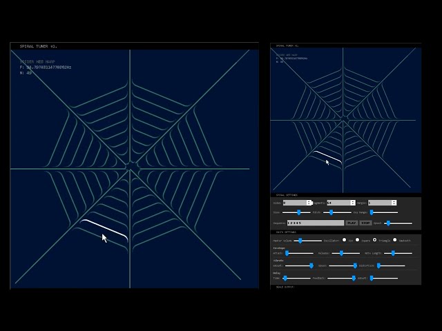 Spiderweb Harp / Spiral Tunings
