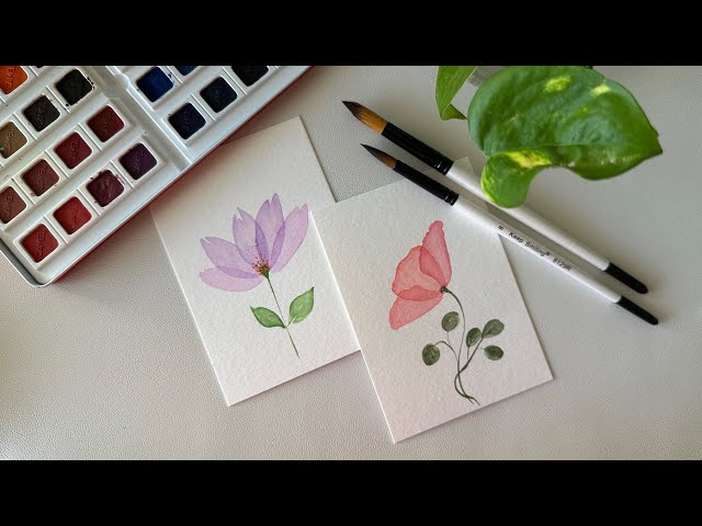 Desire for Art: Step by Step Easy Tutorial on Layered Watercolour Transparent Flowers