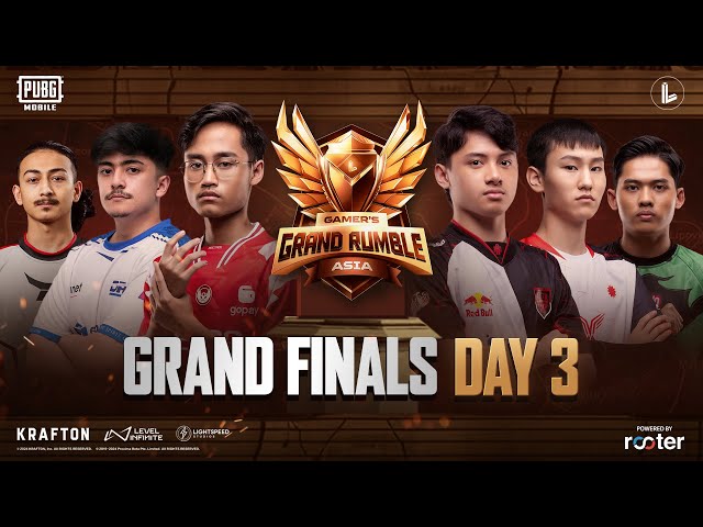 [EN] Grand Finals Day 3 | PUBG MOBILE Gamer’s Grand Rumble ft. #btr #alterego #drs #ihc #flc #voin