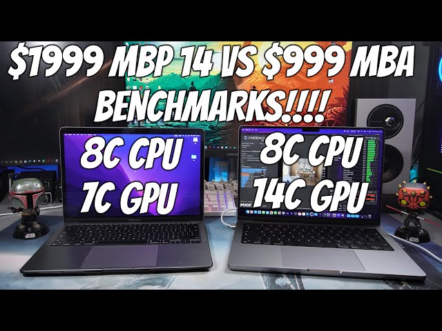 MacBook Pro 14 M1 Pro (2021) VS MacBook Air M1 (2020) -Benchmarks, Geekbench 5, Cinebench R23, SSD