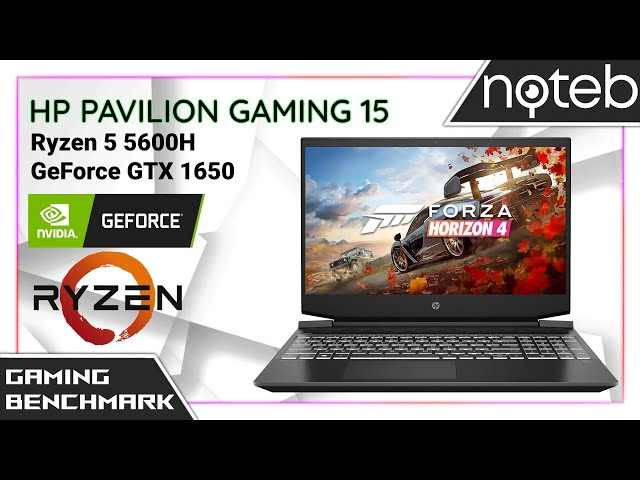 HP Pavilion Gaming 15-ec2 - Forza Horizon 4 Gameplay Benchmark (Ryzen 5 5600H, GTX 1650)