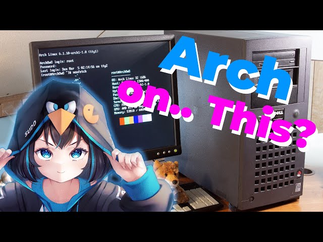 Arch Linux on a 400 Mhz Pentium II! (feat. Minecraft) | WGEX