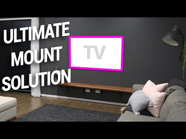 Wall mounted TV HDMI + USB (hide cables)