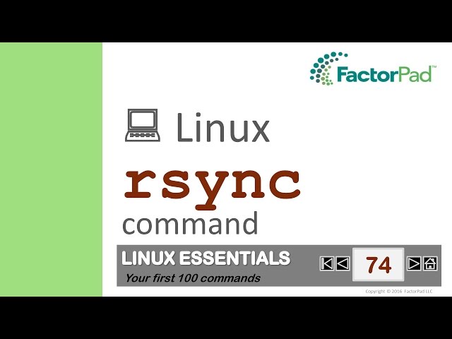 Linux rsync command summary with examples