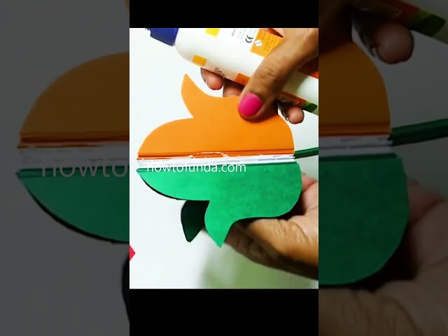 tricolor craft making of flower beautiful - independence/republic day ideas  - shorts | howtofunda