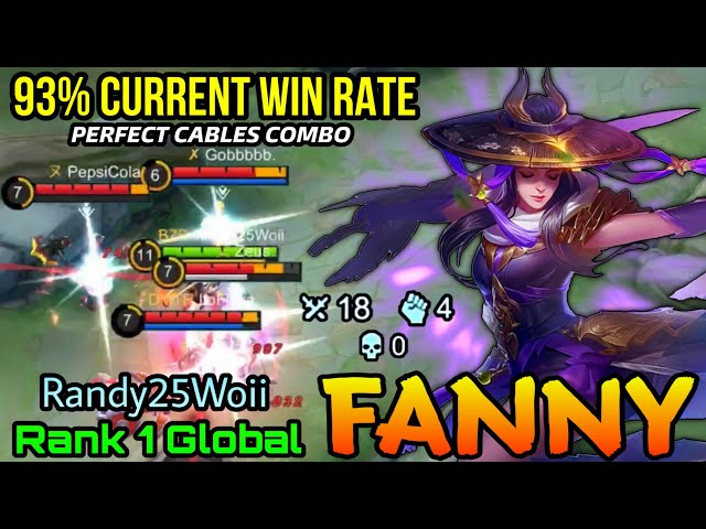 93% Current Win Rate Fanny Amazing Cable, Almost got Savage - Top 1 Global Fanny Randy25Woii - MLBB