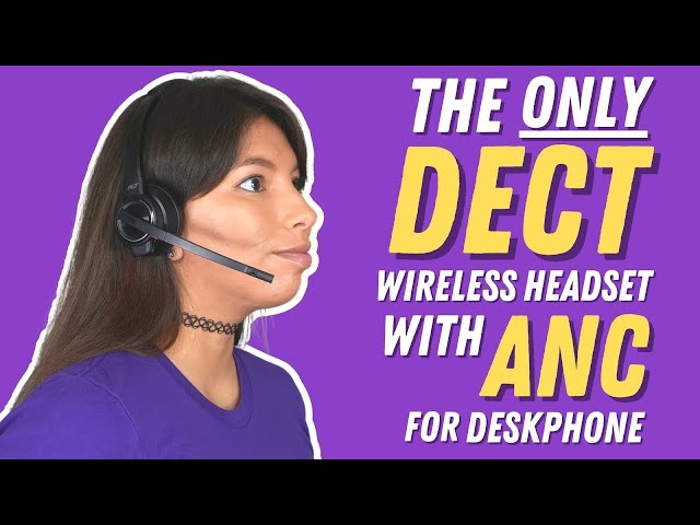 Poly Savi 8220 - The Only DECT Wireless Headset with ANC For Deskphone