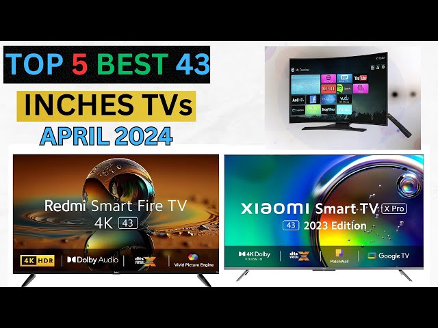 Top 5 Best 43 Inch TVs Available in India on a Budget|Best 4K TV in India 2024
