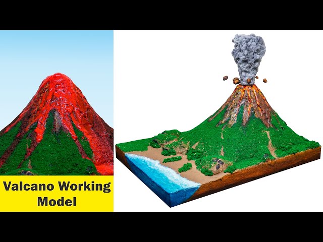 how to make volcano working model for science exhibition
