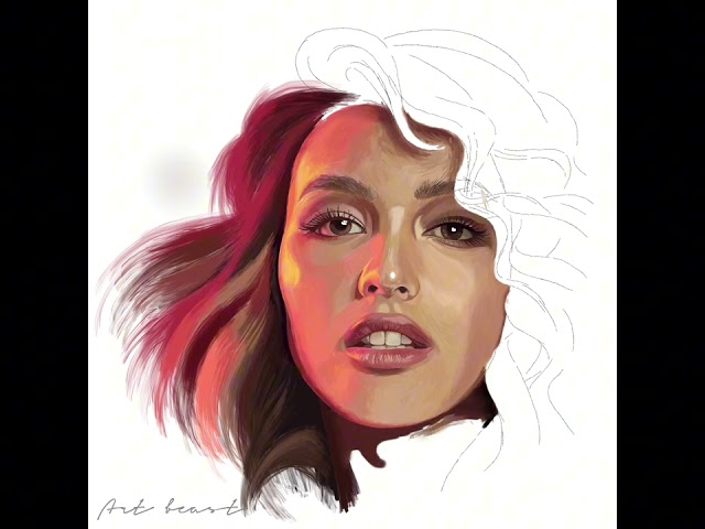 Liza Soberano, Digital Paintng Portrait , Brush and Paint Study , My First Attempt in Digital Art