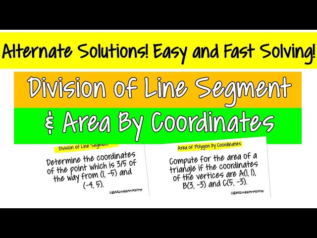 Division of Line Segment and Area By Coordinates |Analytic Geometry|
