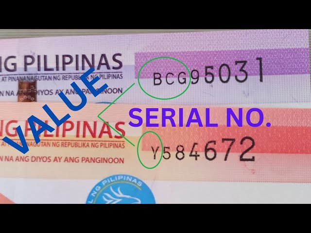 VALUE OF 1 & 3 PREFIX LETTERS SA SERIAL NUMBERS NG BANKNOTES