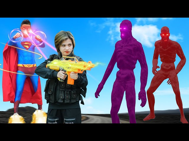Xgirl Nerf Films: SMAN & SWAT GIRL Nerf Guns High-Tech Nerf AI BATTLE