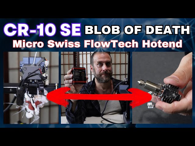 CR-10 SE: Removing Hotend with "BLOB OF DEATH". Installing Micro Swiss FlowTech Hotend - Creality