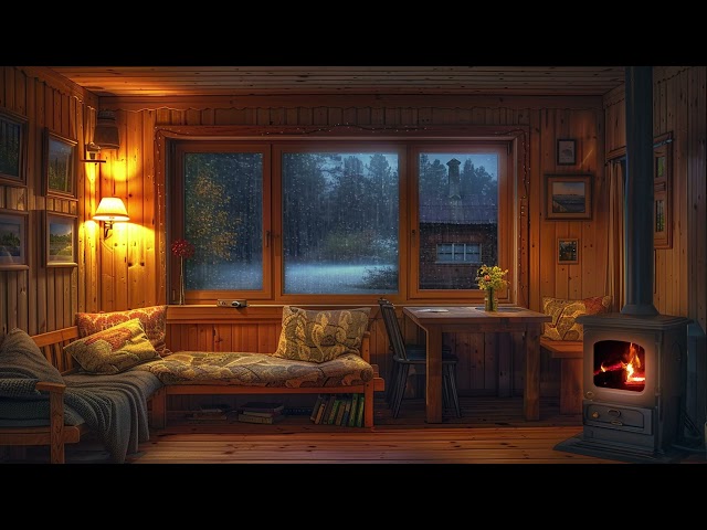 Sleep Inducing Rain Sounds & Fireplace Ambiance for Ultimate Relaxation