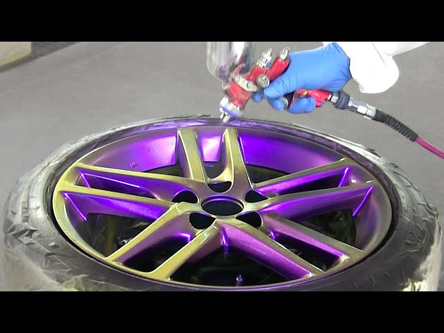 Real-world color change effect from gold to purple / How to paint Chameleon color / Custom paint