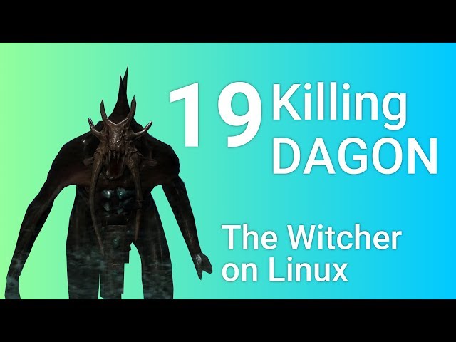 Killing Dagon and escaping a big battle - The Witcher on Linux Part 19