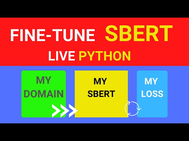 Python Tutorial to Fine-tune SBERT BI-Encoder w/ my Domain-specific Training Dataset (SBERT Ep 39)