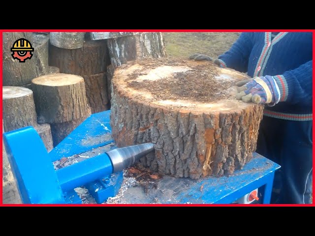 Extreme Fastest Modern Automatic Firewood Processing Machines Technology - Log Splitter Firewood