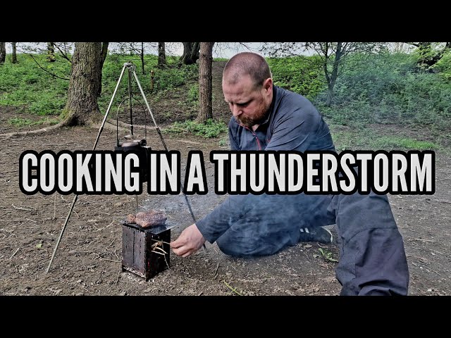 STEAK ON THE BUSHBOX XL STOVE incoming  ⛈️ 🌩  thunderstorm