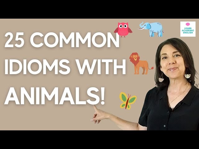 Idioms Lesson with a HANDOUT: 25 Common Idioms with Animals
