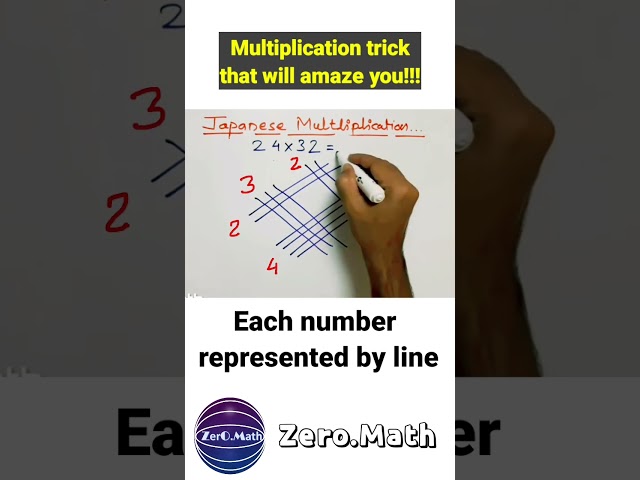 Multiplication by lines #maths #shorts #multiplication #line #viral