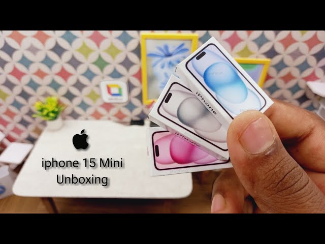 Apple iPhone 15 unboxing minibox | miniphone | miniature iPhone 15 unboxing