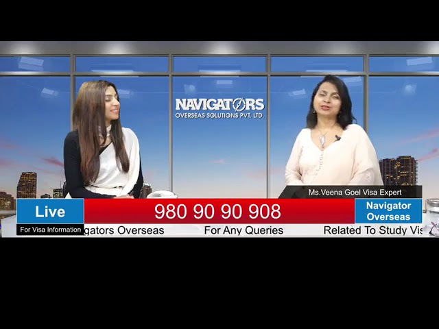 Must  Watch  Live  Tv show with our visa expert Ms.Veena Goel by Navigators Overseas