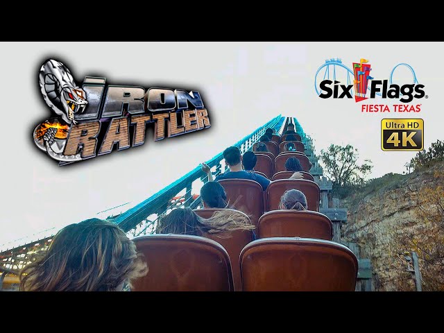 December 2023 Iron Rattler Roller Coaster On Ride Back Seat 4K POV Six Flags Fiesta Texas