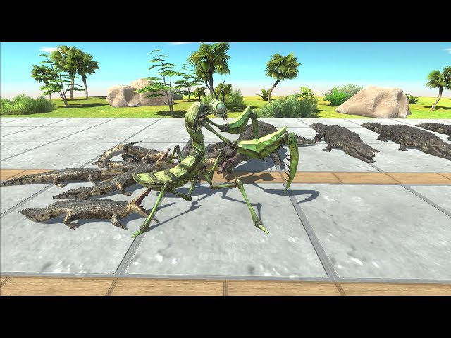 Escape from Crocodile Road Failed Giant Praying Mantis Was Eaten — Animal Revolt Battle Simulator