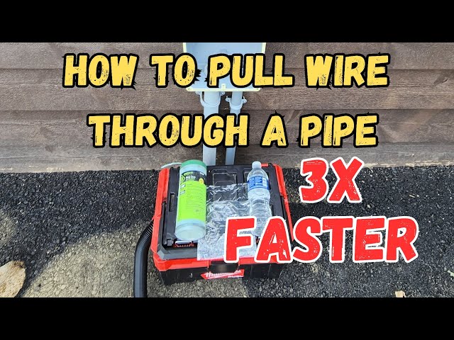 How to Pull Electrical Wire Through a Pipe or Conduit 3x faster - How to wire a She Shed