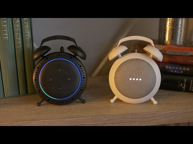 Retro Alarm Clock for Echo Dot 3 & Google Home Mini