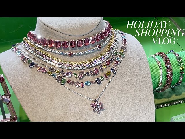 Holiday Shopping Vlog ✨ Fashion, jewelry, books, gifts | Swarovski, Diptyque, Longchamp, Miffy...