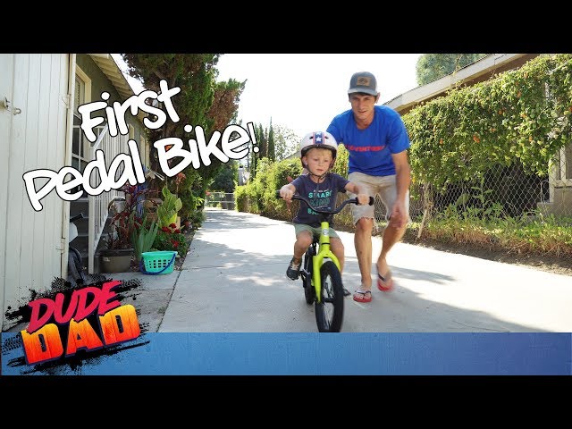 Toddler attempts to skip training wheels!