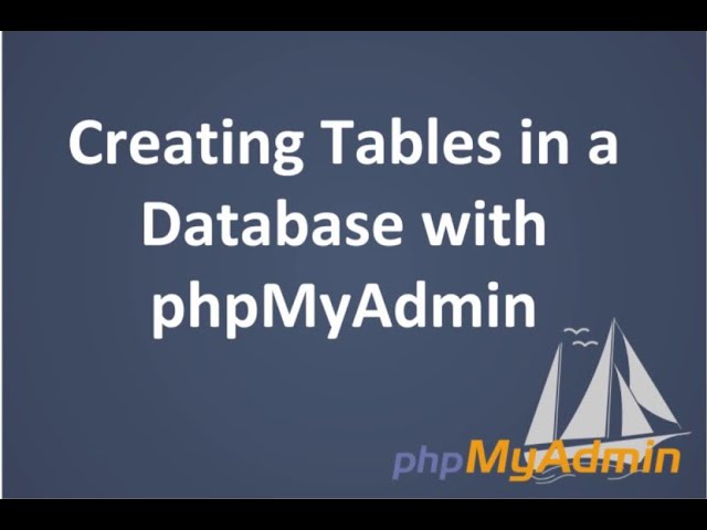 OVERVIEW OF phpmyadmin |  create DATABASE AND TABLES USING PHPMYADMIN