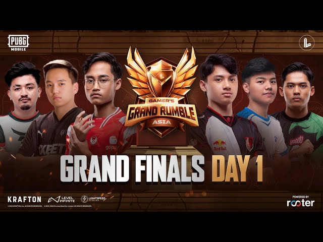 [EN] Grand Finals Day 1 | PUBG MOBILE Gamer’s Grand Rumble ft. #btr #alterego #drs #ihc #flc #voin