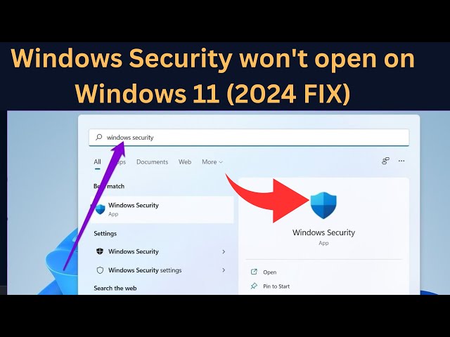 2024 FIX ✅ Windows Security won't open on Windows 11 |Windows 11's Windows Security App can't open