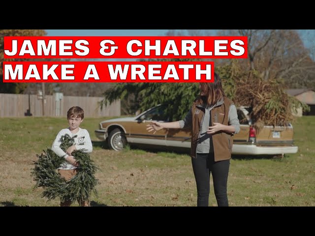 James & Charles Make a Wreath | Kid Farmers