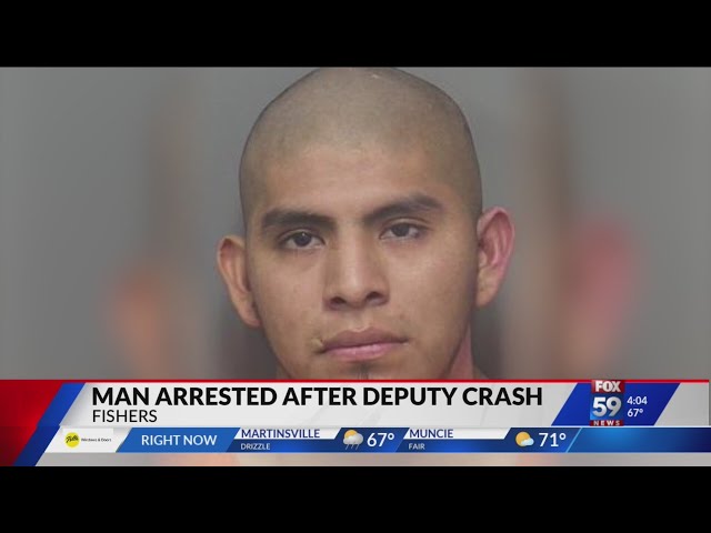 Man arrested after deputy crash