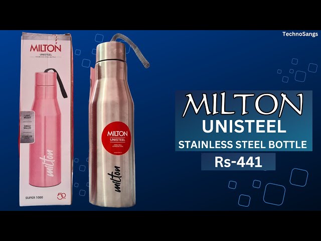 Milton Unisteel Stainless Steel Bottle Super 1000 Review In Hindi|Best steel water bottle under 500