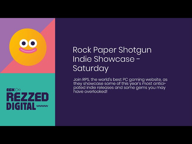 Rezzed Digital | Rock Paper Shotgun Indie Showcase - Saturday | 15-18 July 2021